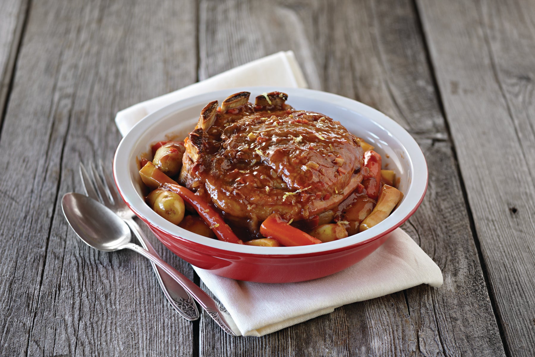 Braised Veal Rib Roast, Osso Buco-Style