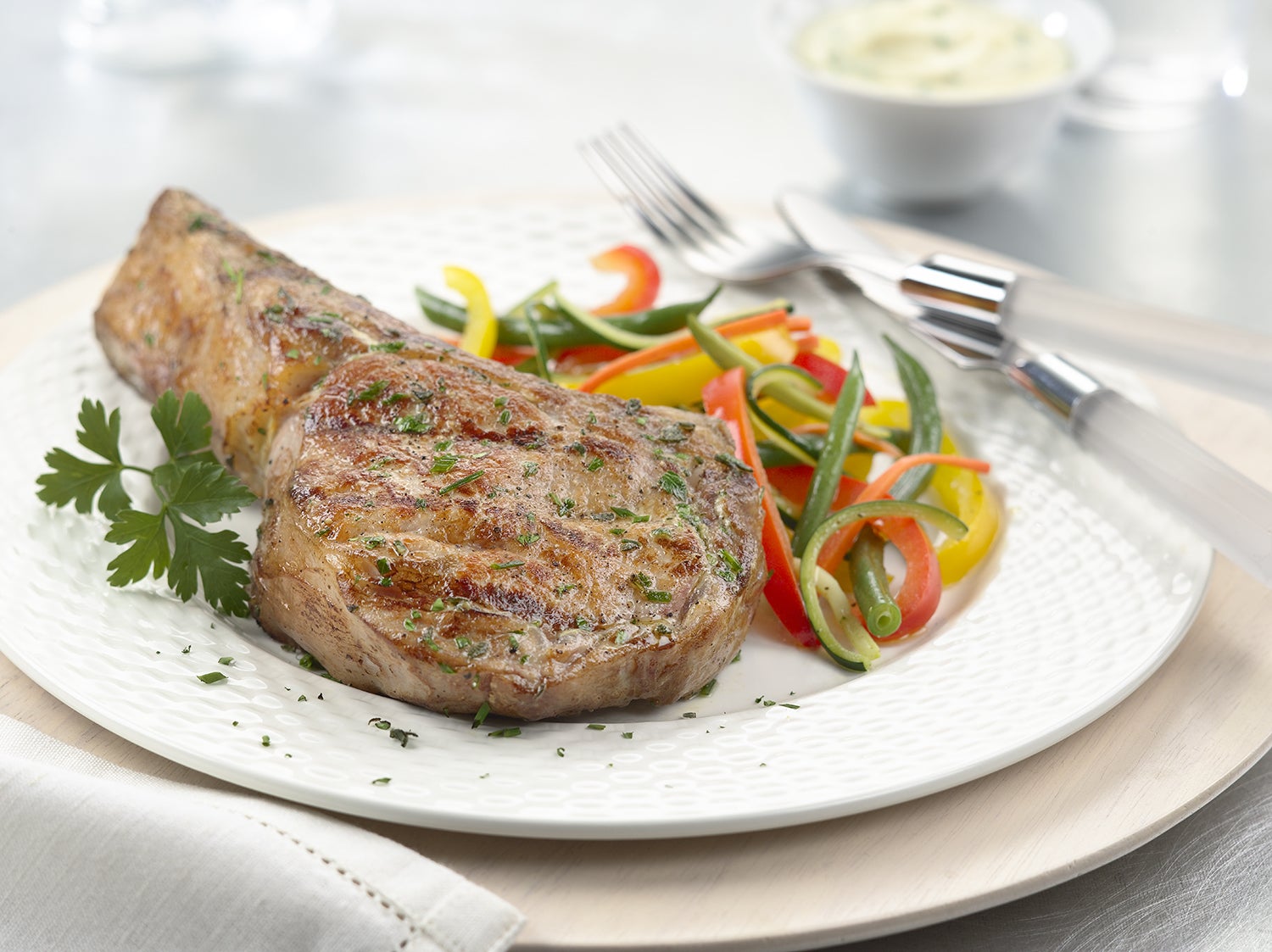 Dijon-Glazed Grilled Veal Chops