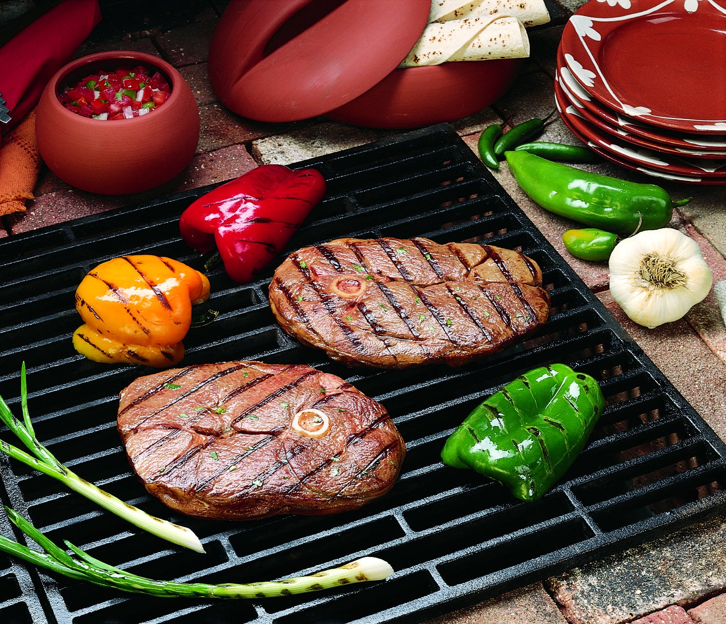 Grilled Lamb Steak Fajitas