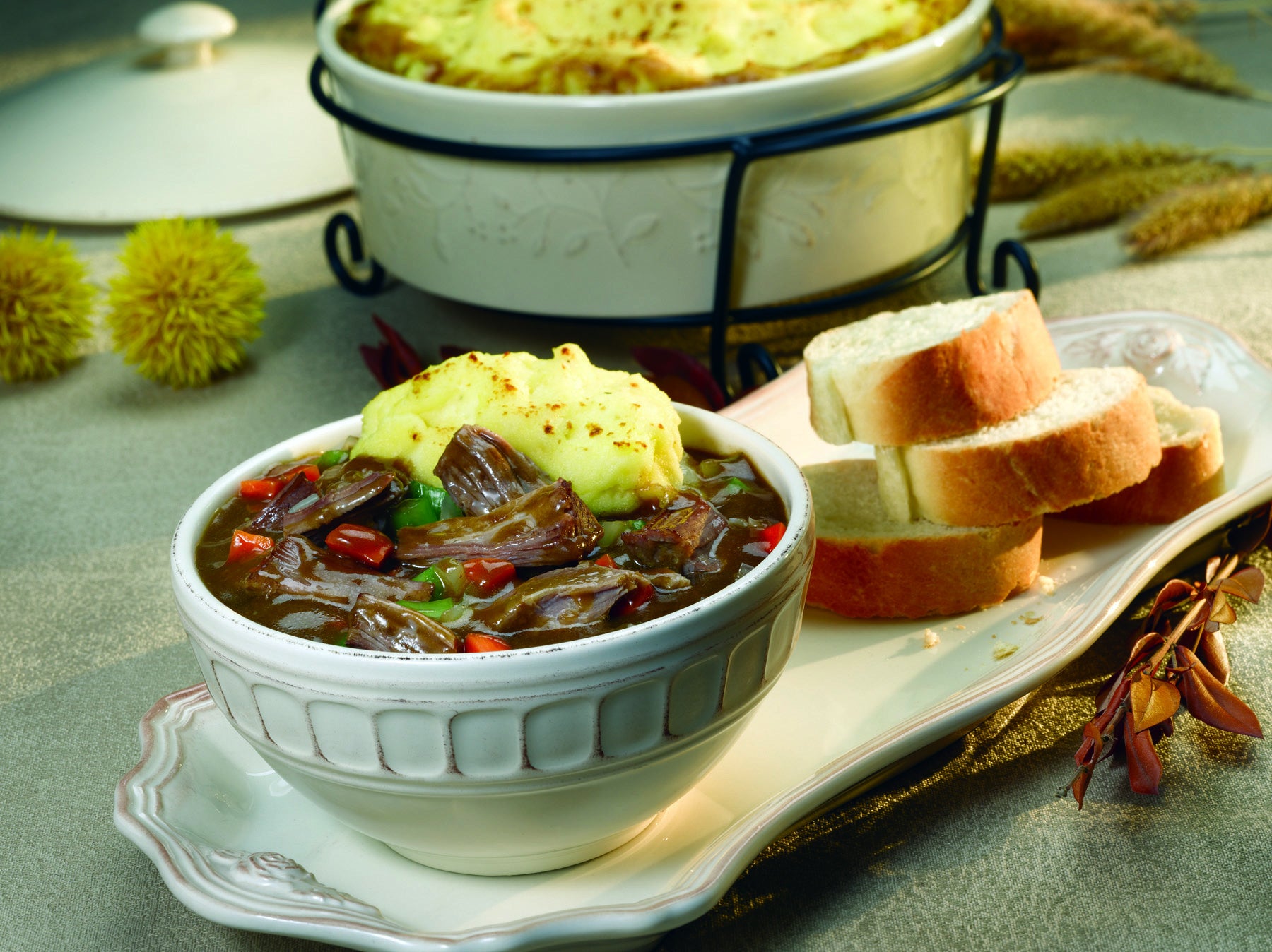 Lamb Stew with Mashed Potato Crust