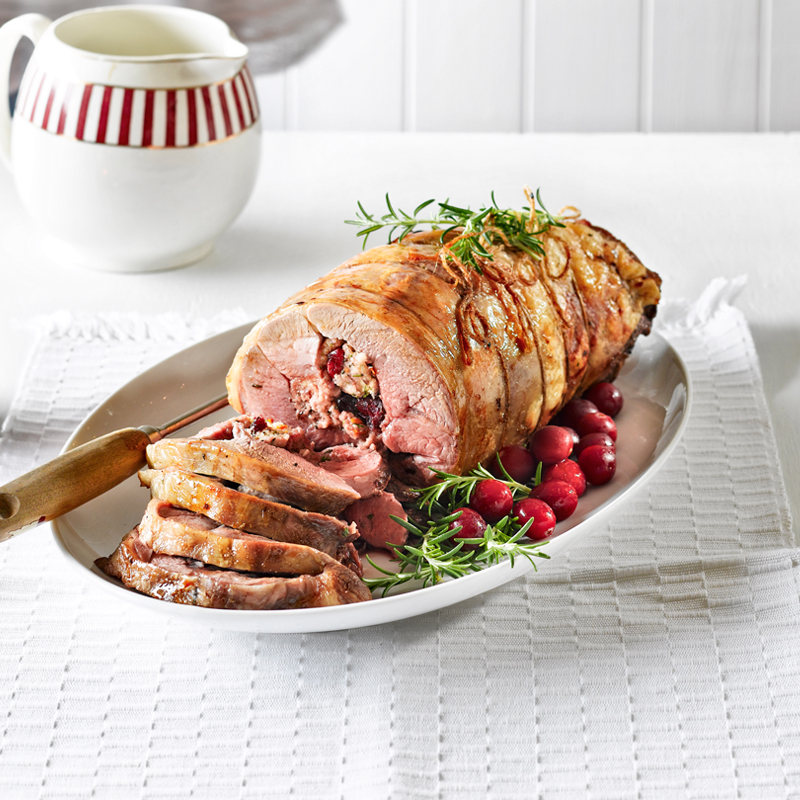 Boneless Leg of Lamb with Rosemary, Orange & Cranberry Stuffing