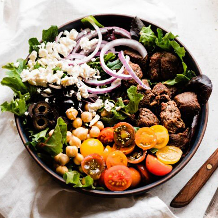 Grilled American Lamb Salad Bowls