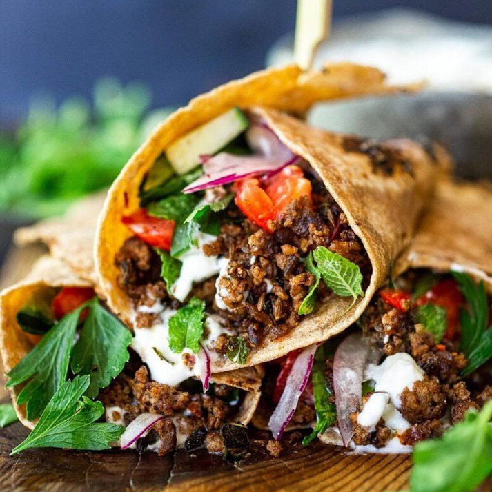 Turkish American Lamb Wraps