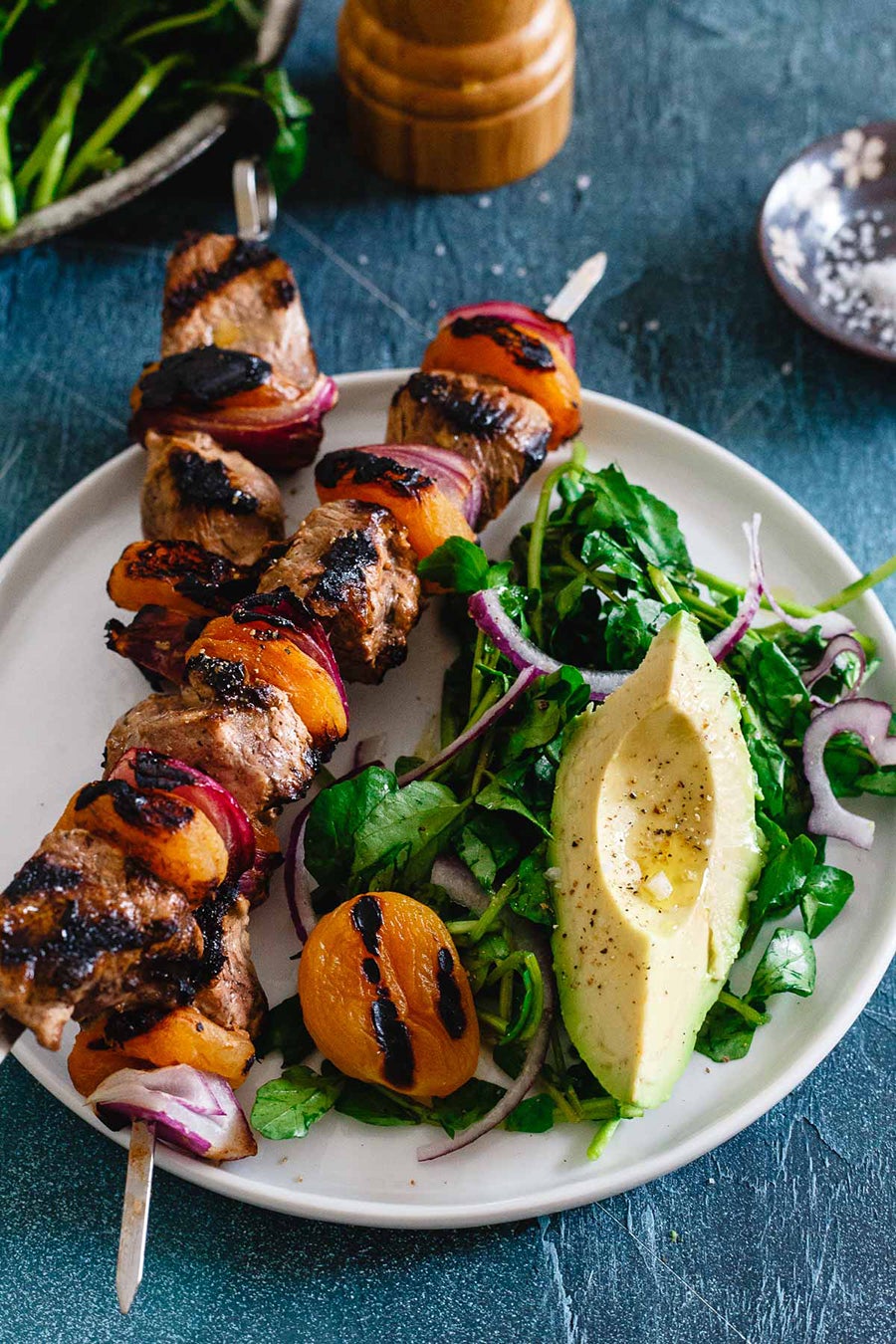 Smoky Grilled Apricot Lamb Kabobs